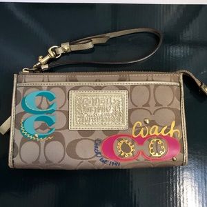 Coach Gold Clutch/Wristlet